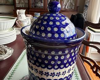 Boleslawiec Ceramic Cookie Jar