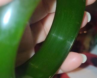 Green Jade Bangle Bracelet