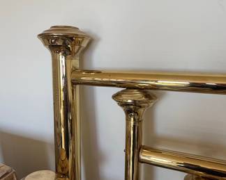 Brass Hollywood Regency Bed Frame Headboard