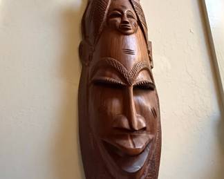 African Tribal Carved Wooden Mask