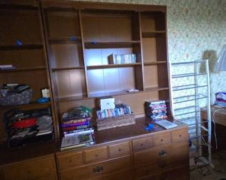 Vintage Ethan Allen Corner Desk with Hutch