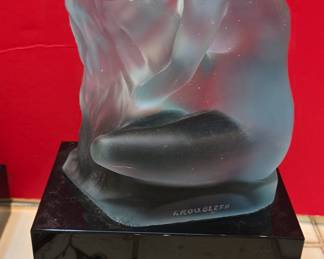 G. Roulglegle Frosted Glass Figurine