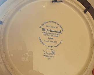 M.J. Hummel "Stormy Weather" Anniversary Plate