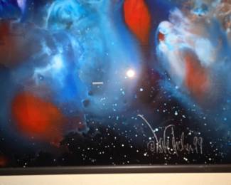 Cosmic Scene with Figure by Dave Archer '99