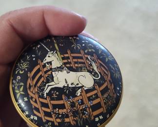 Halcyon Days Enamel Box "Unicorn in Captivity"