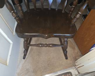 Wooden Rocking Chair with Spindle Back