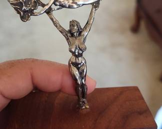 Art Nouveau Figural Silver Pin