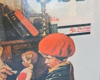 The Saturday Evening Post Cover "The Doctor and the Doll" by Norman Rockwell, March 9, 1929