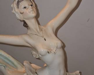 A. Santini "Ballerina with Scarf" Porcelain Figurine