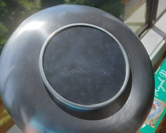 Mid-Century Modern Metal Bowl with Ceramic Insert