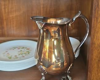 Leonard Silver-Plated Water Pitcher with Claw Feet, Model 533