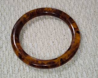 Marbled Tortoiseshell Bakelite Bangle Bracelet