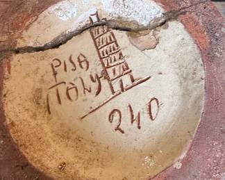 Pisa Italy Hand-Painted Ceramic Jug