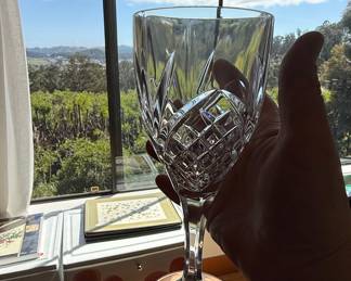 Cut Crystal Wine Glass