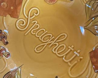 Los Angeles Potteries "Spaghetti" Serving Bowl