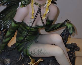Fairy Figurine with Dragon