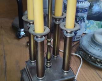 Vintage Brass "Paris Orient Express Istanbul" Table Lamp