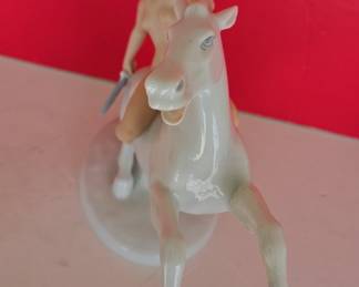 Wallendorf Porcelain Figurine of a Woman Riding a Horse