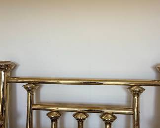 Brass Hollywood Regency Bed Frame Headboard