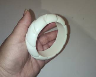 Carved Bakelite Bangle Bracelet