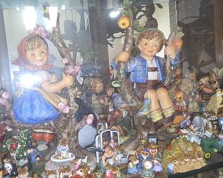 Hummel "Apple Tree Boy" and "Apple Tree Girl" Figurines