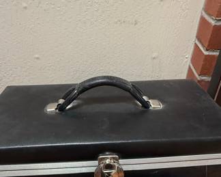 Vintage 8-Track Tape Carrying Case with Assorted Tapes