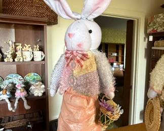 Easter Bunny Figurine with Basket