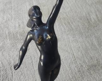 Art Nouveau Figural Candlestick Holder - Nude Female