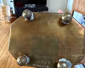 Antique Brass Cricket Box / Paan Daan