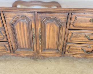 Drexel Heritage Cabernet French Provincial Dresser with Mirror