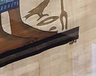 Egyptian Papyrus Painting of Queen Nefertari and Goddess Isis