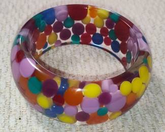 Resin Bubble Bangle Bracelet