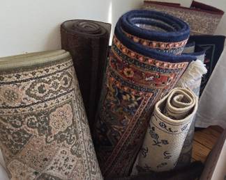 Assorted Rolled Rugs