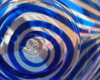 Blown Glass Swirl Bowl