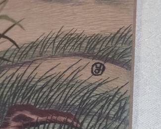 Chinese Egrets and Willow Painting on Silk