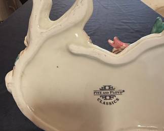 Fitz and Floyd Classics "Woodland Spring" Mama Rabbit and Babies Planter