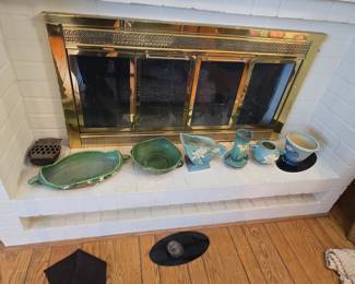 Roseville Pottery Zephyr Lily Pattern Art Pottery Vase and Bowl Set