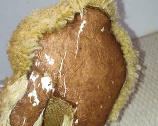 Vintage Stuffed Bunny with Gingham Scarf