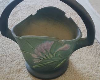 Rookwood Pottery Iris Pattern Basket Vase