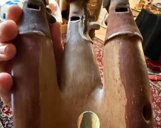 Peruvian Ayacucho Clay Whistle Flute Figurine