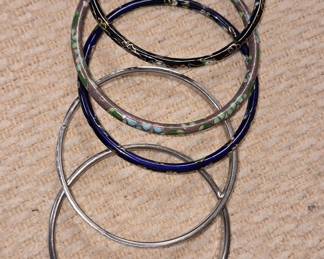 Cloisonné Bangle Bracelets Set
