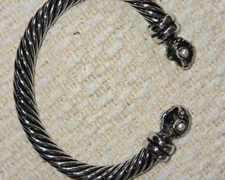 David Yurman Cable Bracelet with Pearls