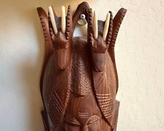 African Tribal Carved Wooden Mask