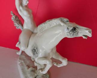 Hutschenreuther Porcelain Figurine of a Nude Woman Riding a Horse