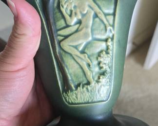 Roseville Art Nouveau Nude Vase