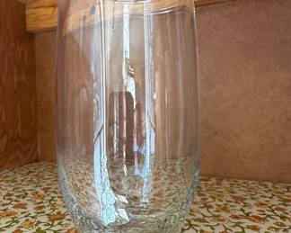 Clear Glass Highball Tumbler with Fluted Base