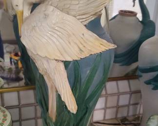 Fitz & Floyd Porcelain Crane Vase