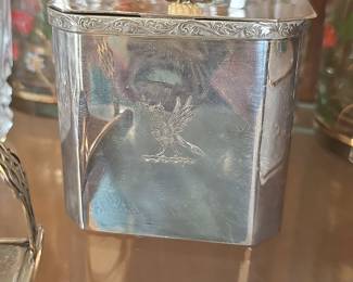 Octagonal Box with Bird Engraving