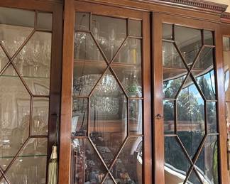 Mahogany Breakfront China Cabinet