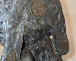 Bronze Rabbit Sculpture with Granite-like Patina